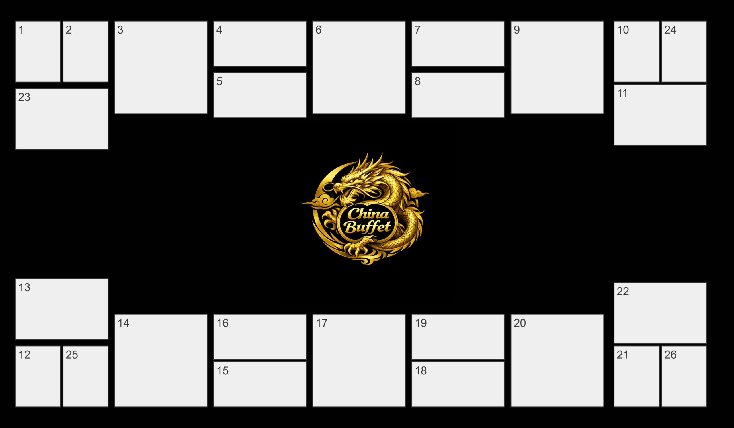 China King Super Buffet table layout